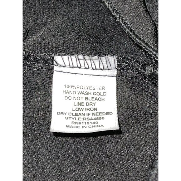 NEW! Purple Snow Black Ruffle V-Neck Knee Length Dress Size Large - Picture 6 of 6